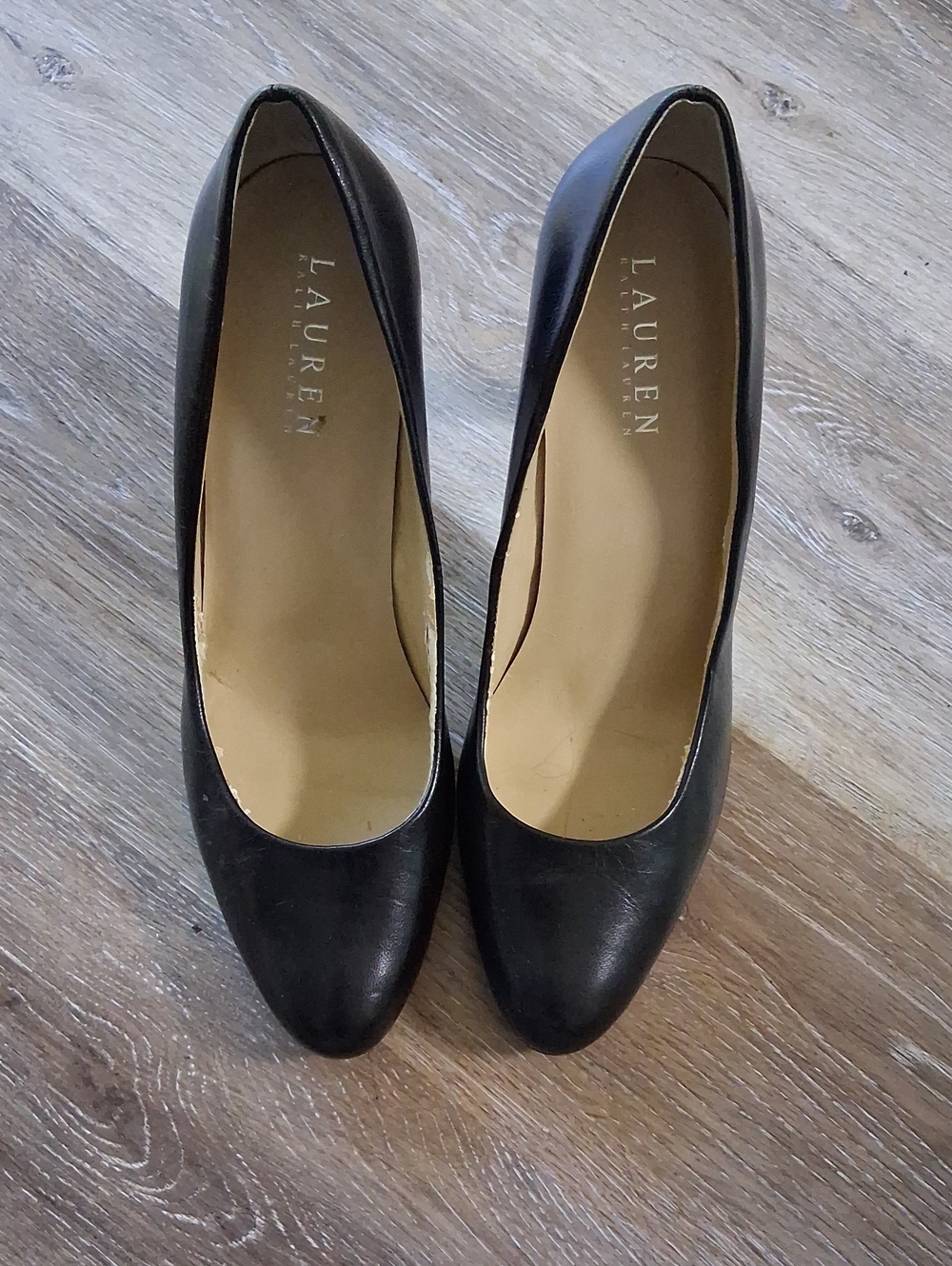 Lauren Ralph Lauren Black Classic Leather Pumps